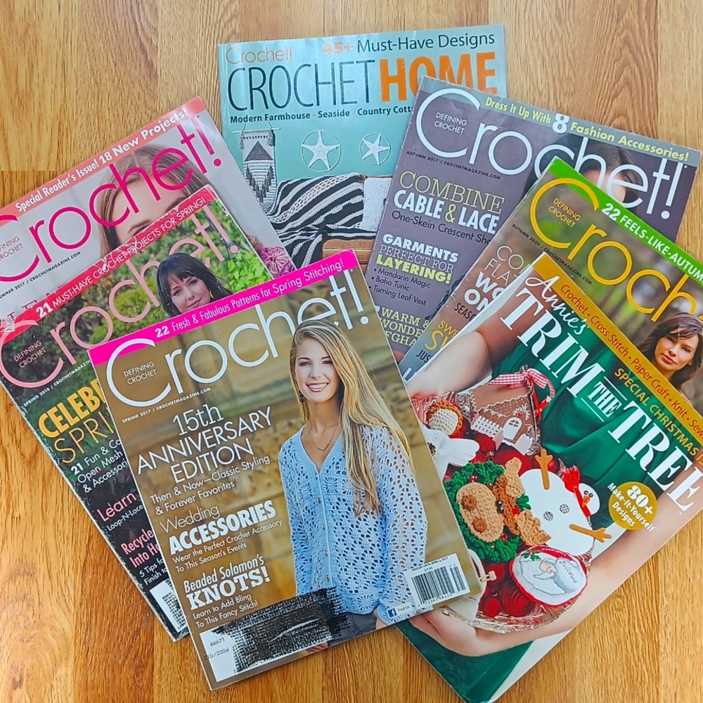 Lot of 7 Crochet magazines